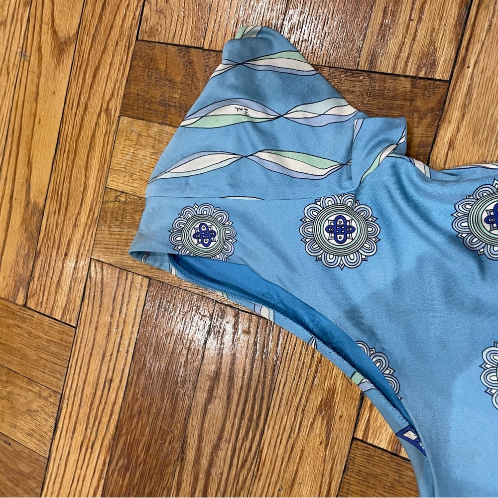 Vintage Emilio Pucci Baby Blue Print Dress - Picture 5 of 11